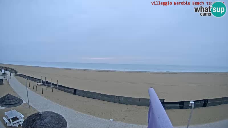 Playa webcam en vivo Villaggio Mare Blu Bibione Pineda – Italia