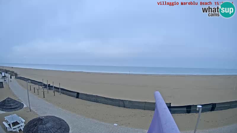 Webcam en direct de la plage Villaggio Mare Blu Bibione Pineda – Italie