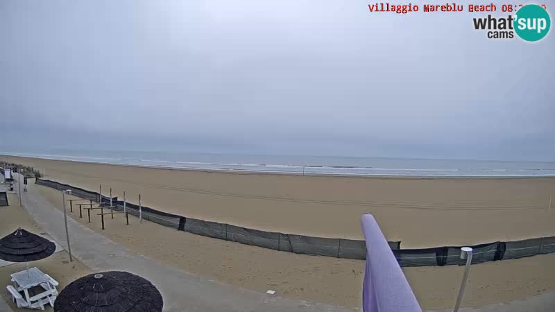 Playa webcam en vivo Villaggio Mare Blu Bibione Pineda – Italia