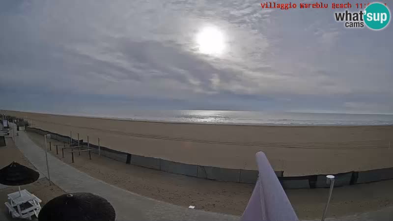 Webcam en direct de la plage Villaggio Mare Blu Bibione Pineda – Italie