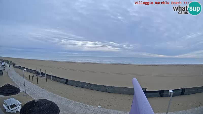 Webcam en direct de la plage Villaggio Mare Blu Bibione Pineda – Italie