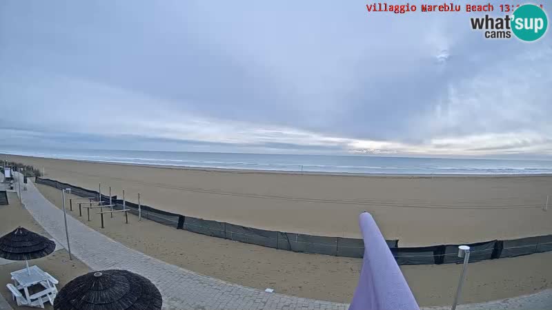 Webcam en direct de la plage Villaggio Mare Blu Bibione Pineda – Italie