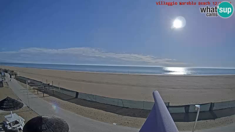 Webcam en direct de la plage Villaggio Mare Blu Bibione Pineda – Italie