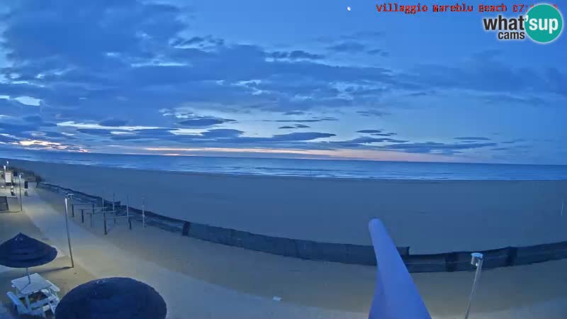 Playa webcam en vivo Villaggio Mare Blu Bibione Pineda – Italia