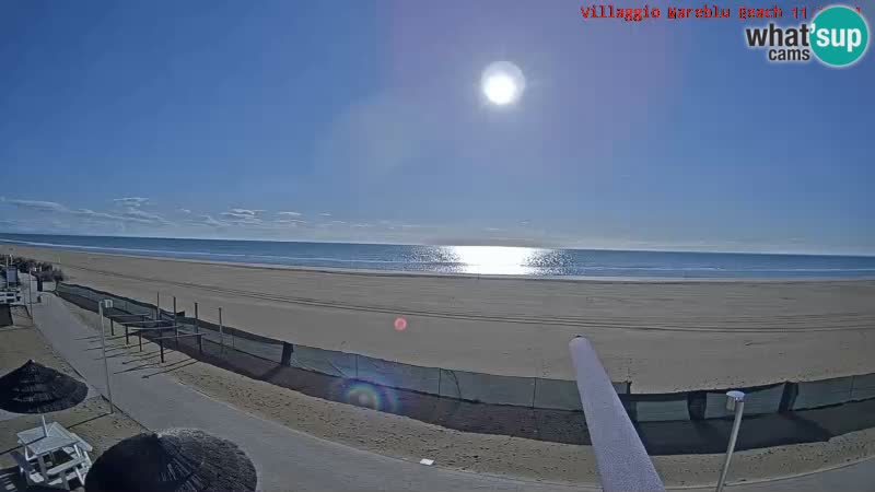 Spiaggia Webcam Villaggio Mare Blu Bibione Pineda