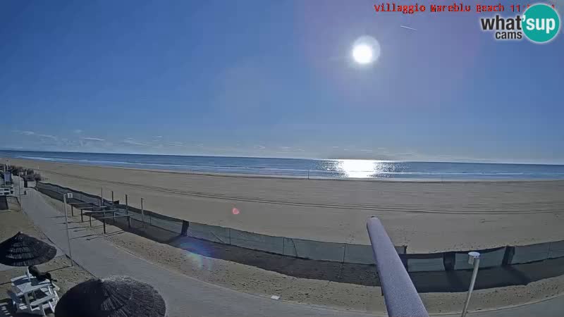 Spiaggia Webcam Villaggio Mare Blu Bibione Pineda