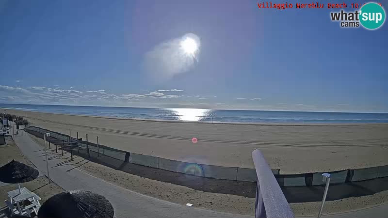 Spiaggia Webcam Villaggio Mare Blu Bibione Pineda