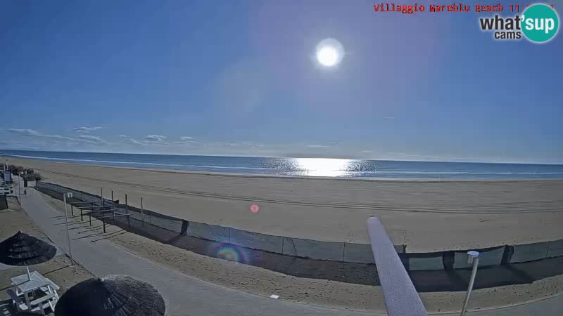 Spiaggia Webcam Villaggio Mare Blu Bibione Pineda