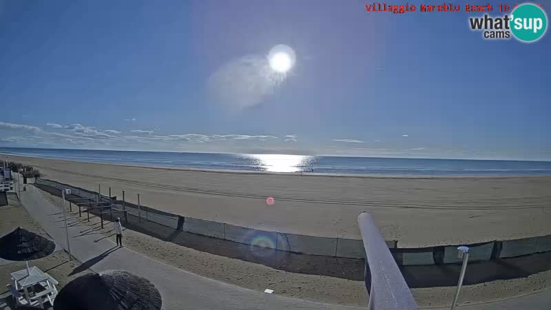 Spiaggia Webcam Villaggio Mare Blu Bibione Pineda