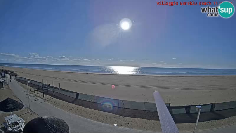 Spiaggia Webcam Villaggio Mare Blu Bibione Pineda