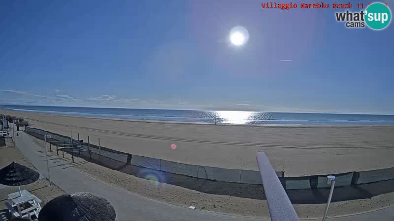 Spiaggia Webcam Villaggio Mare Blu Bibione Pineda