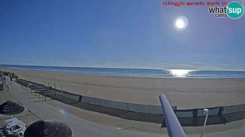 Webcam en direct de la plage Villaggio Mare Blu Bibione Pineda – Italie