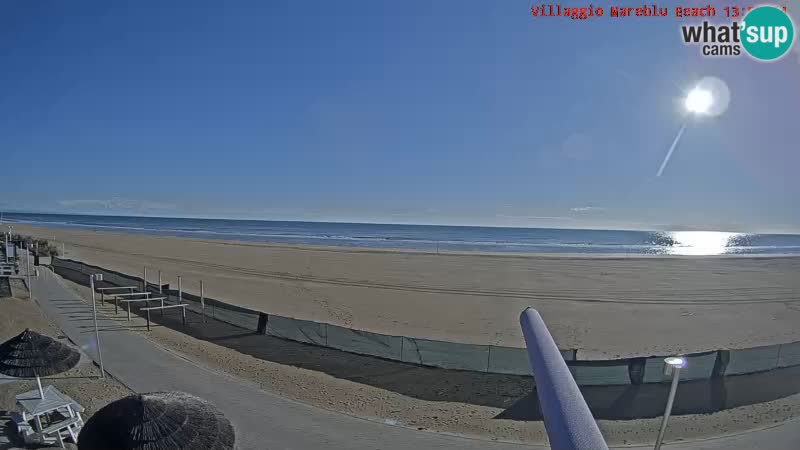 The beach Livecam Villaggio Mare Blu Bibione Pineda – Italy