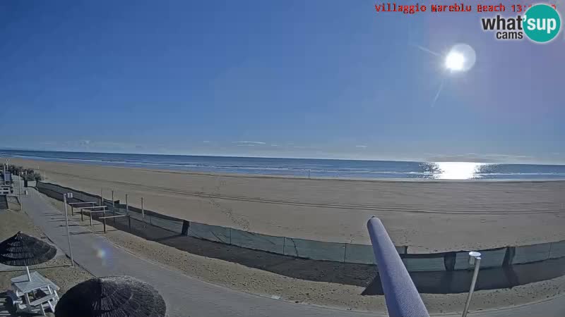 Playa webcam en vivo Villaggio Mare Blu Bibione Pineda – Italia