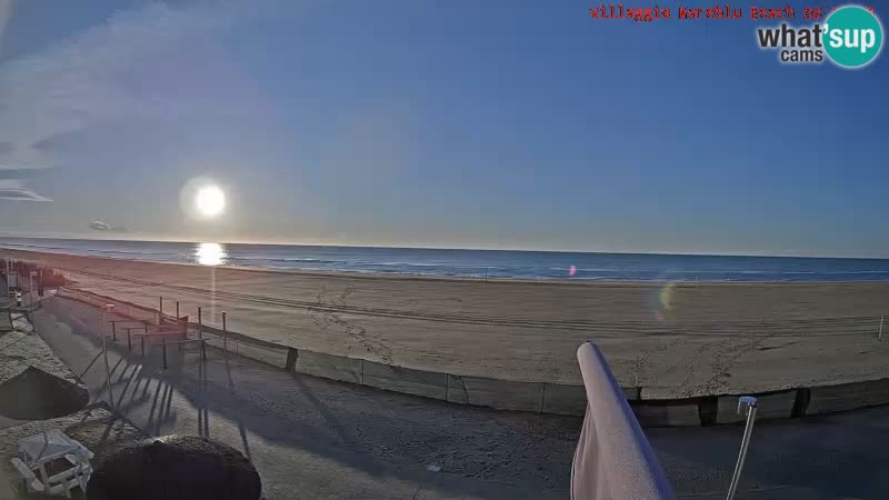 Webcam en direct de la plage Villaggio Mare Blu Bibione Pineda – Italie