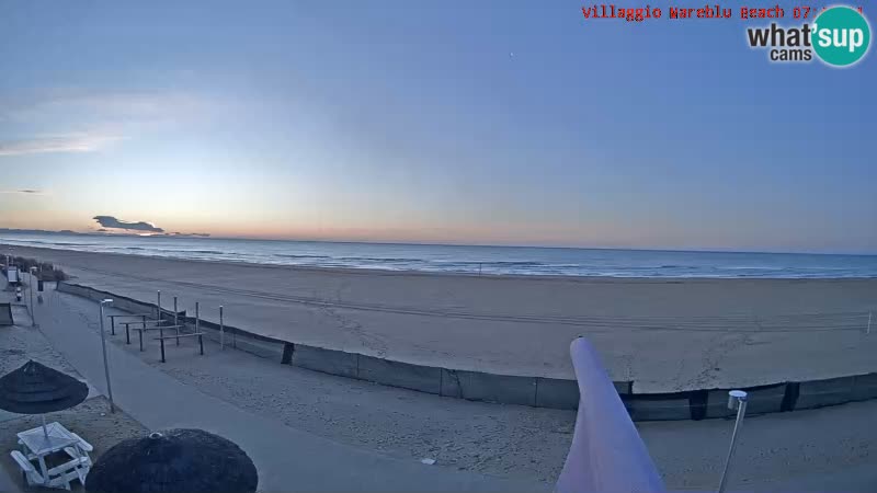 Webcam en direct de la plage Villaggio Mare Blu Bibione Pineda – Italie