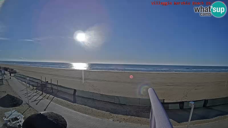 Webcam en direct de la plage Villaggio Mare Blu Bibione Pineda – Italie