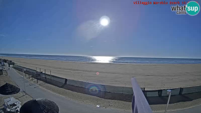 Webcam en direct de la plage Villaggio Mare Blu Bibione Pineda – Italie