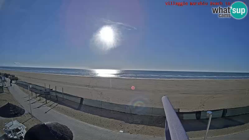 Webcam en direct de la plage Villaggio Mare Blu Bibione Pineda – Italie