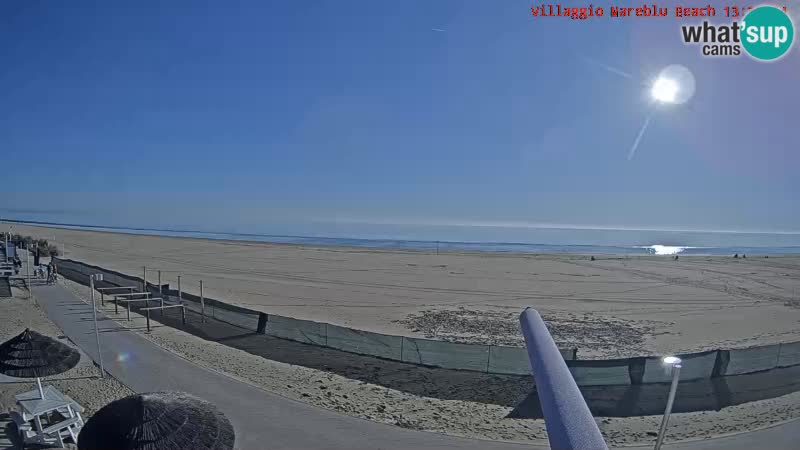 Spiaggia Webcam Villaggio Mare Blu Bibione Pineda