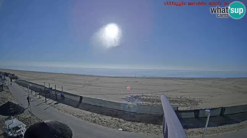 Webcam en direct de la plage Villaggio Mare Blu Bibione Pineda – Italie