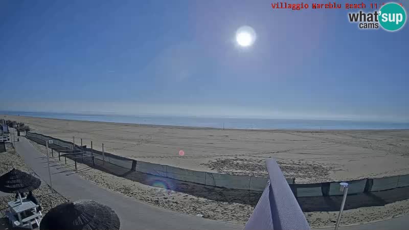 Spletna kamera na plaži v živo Villaggio Mare Blu Bibione Pineda – Italija