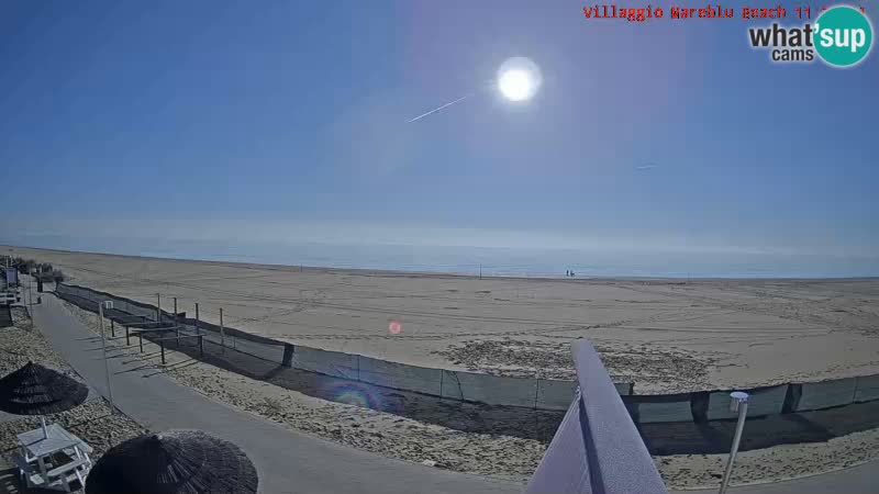 Webcam en direct de la plage Villaggio Mare Blu Bibione Pineda – Italie