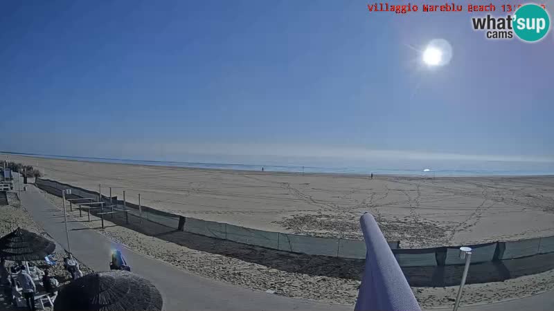 Webcam live della spiaggia Villaggio Mare Blu Bibione Pineda