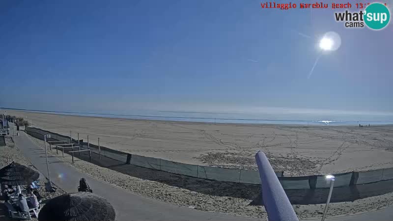 Webcam en direct de la plage Villaggio Mare Blu Bibione Pineda – Italie