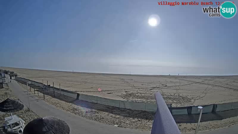 Spletna kamera na plaži v živo Villaggio Mare Blu Bibione Pineda – Italija