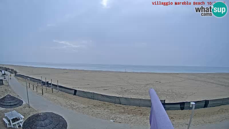 Spletna kamera na plaži v živo Villaggio Mare Blu Bibione Pineda – Italija