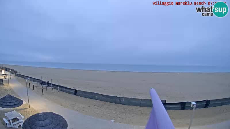 Webcam live della spiaggia Villaggio Mare Blu Bibione Pineda