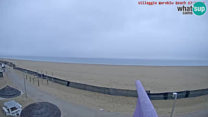 Webcam en direct de la plage Villaggio Mare Blu Bibione Pineda – Italie