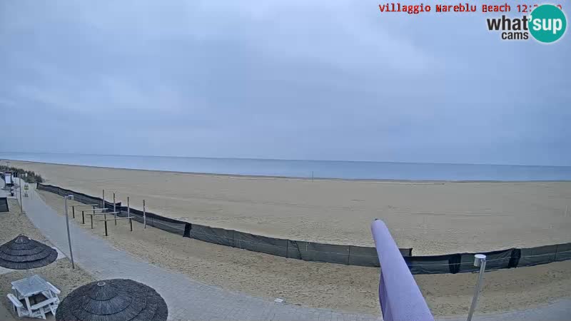 Webcam en direct de la plage Villaggio Mare Blu Bibione Pineda – Italie