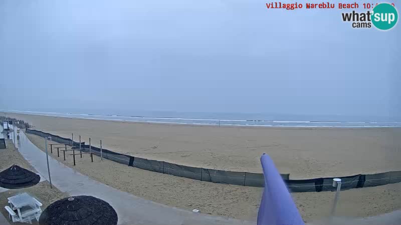 Webcam en direct de la plage Villaggio Mare Blu Bibione Pineda – Italie