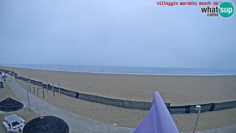 Webcam en direct de la plage Villaggio Mare Blu Bibione Pineda – Italie