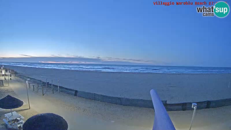 Playa webcam en vivo Villaggio Mare Blu Bibione Pineda – Italia