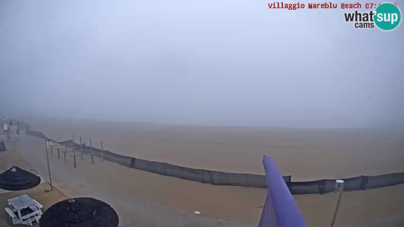 Playa webcam en vivo Villaggio Mare Blu Bibione Pineda – Italia