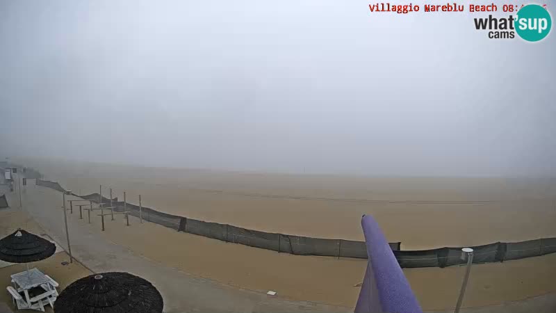 Spletna kamera na plaži v živo Villaggio Mare Blu Bibione Pineda – Italija