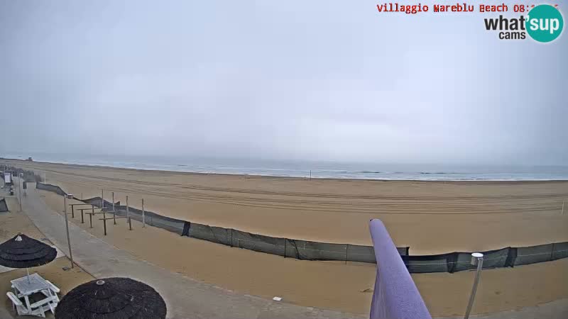 Webcam en direct de la plage Villaggio Mare Blu Bibione Pineda – Italie