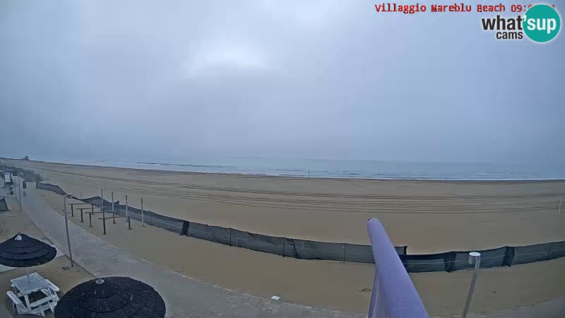 Webcam en direct de la plage Villaggio Mare Blu Bibione Pineda – Italie