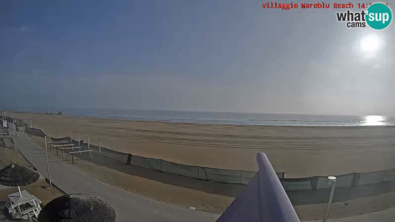 Spletna kamera na plaži v živo Villaggio Mare Blu Bibione Pineda – Italija