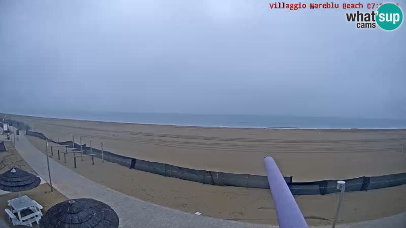 Webcam en direct de la plage Villaggio Mare Blu Bibione Pineda – Italie