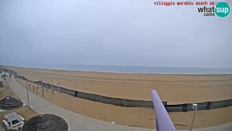 Spletna kamera na plaži v živo Villaggio Mare Blu Bibione Pineda – Italija