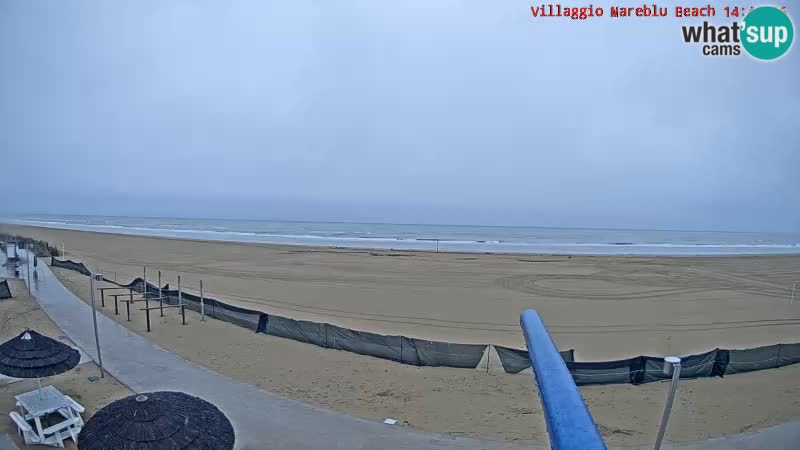 Webcam en direct de la plage Villaggio Mare Blu Bibione Pineda – Italie