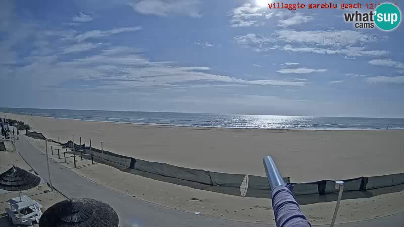 Playa webcam en vivo Villaggio Mare Blu Bibione Pineda – Italia