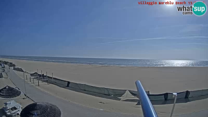 Playa webcam en vivo Villaggio Mare Blu Bibione Pineda – Italia