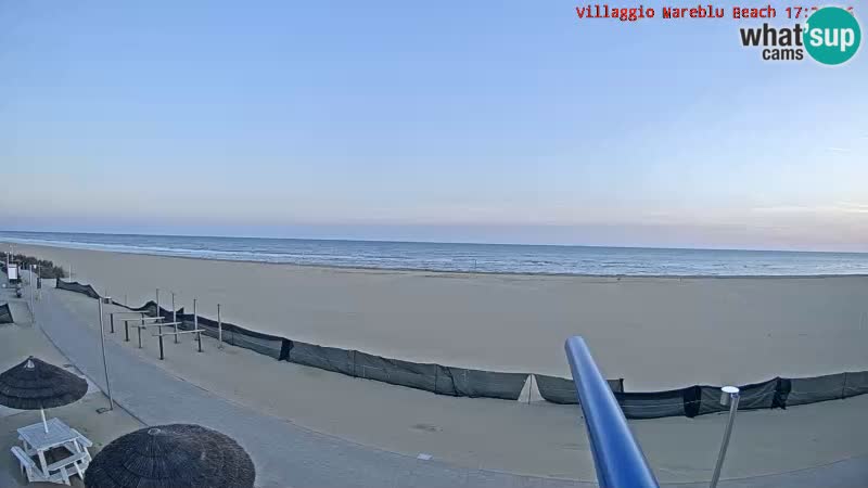 Spletna kamera na plaži v živo Villaggio Mare Blu Bibione Pineda – Italija