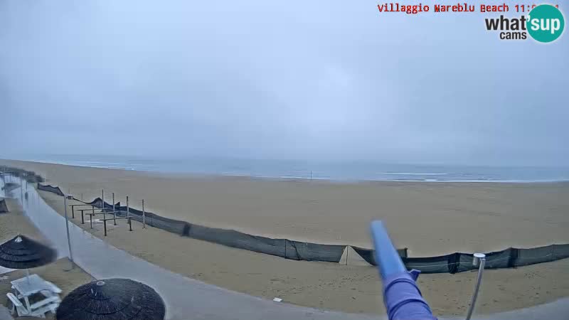 Spletna kamera na plaži v živo Villaggio Mare Blu Bibione Pineda – Italija