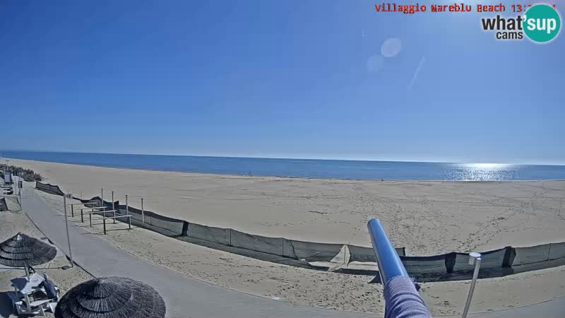 Webcam en direct de la plage Villaggio Mare Blu Bibione Pineda – Italie